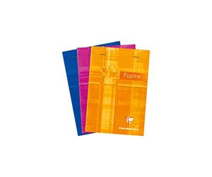 Clairefontaine 6642C Un Bloc Pupitre Agrafé en-Tête - 10,5x14,8 cm - 160 Pages Détachables Petits Carreaux - Papier Blanc 90 g - Couverture Carte Pelliculée Couleur Aléatoire