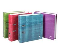 Clairefontaine 67412C Un Classeur Rembordé Rigide à Levier, Dos de 7 cm - A4 21x29,7 cm - Couverture Carte Pelliculée - Couleur Aléatoire