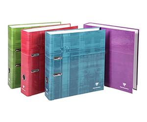 Clairefontaine 67412C Un Classeur Rembordé Rigide à Levier, Dos de 7 cm - A4 21x29,7 cm - Couverture Carte Pelliculée - Couleur Aléatoire