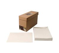 Clairefontaine 68050C - Boite de 250 Pochettes Kraft Blanc 100% Recyclé C4-229x324mm - Auto-Adhésives - 90g/m²