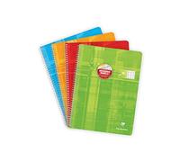 Clairefontaine 68396C Cahier spirale 24x32cm 100p grands carreaux agrandis