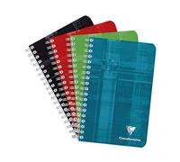 Clairefontaine 68682C Un Carnet à Spirale - 11x17 cm - 100 Pages Petits Carreaux - Papier Blanc 90 g - Couverture Carte Pelliculée Couleur Aléatoire