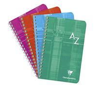Clairefontaine Répertoire spirale 68698C – 11x17 cm – 100 pages grands carreaux – Papier 90 g