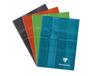 Clairefontaine 69496C Un Carnet Brochure Rembordée Rigide - 10,5x14,8 cm - 192 Pages Lignées - Papier Blanc 90 g - Couverture Carte Pelliculée Couleur Aléatoire