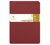 Clairefontaine 733072C Collection Age Bag Lot de 2 Cahiers Agrafés Duo Rouge - A4 21x29,7 cm - 96 Pages Lignées avec Marge - Papier Blanc 90 g - Couverture Carte Lustrée Grain Cuir