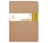 Clairefontaine 733076C Collection Age Bag Lot de 2 Cahiers Agrafés Duo Tabac - A4 21x29,7 cm - 96 Pages Lignées avec Marge - Papier Blanc 90 g - Couverture Carte Lustrée Grain Cuir