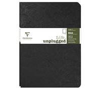 Clairefontaine 733081C Collection Age Bag Lot de 2 Cahiers Agrafés Duo Noir - A4 21x29,7 cm - 96 Pages Unies Blanches - Papier 90 g - Couverture Carte Lustrée Grain Cuir