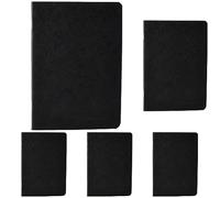 Clairefontaine 733101C Collection Age Bag Un Carnet Agrafé Noir - A5 14,8x21 cm - 96 Pages Unies Blanches - Papier 90 g - Couverture Carte Lustrée Grain Cuir (Lot de 5)