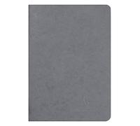 Clairefontaine 733105C Collection Age Bag Un Carnet Agrafé Gris - A5 14,8x21 cm - 96 Pages Unies Blanches - Papier 90 g - Couverture Carte Lustrée Grain Cuir