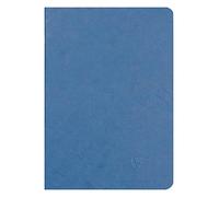 Clairefontaine 733164C Collection Age Bag Un Carnet Agrafé Bleu - A5 14,8x21 cm - 96 Pages Lignées - Papier Blanc 90 g - Couverture Carte Lustrée Grain Cuir