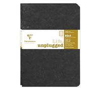 Clairefontaine 733171C Collection Age Bag Lot de 2 Carnets Agrafés Duo Noir - A5 15,8x21 cm - 96 Pages Lignées - Papier Blanc 90 g - Couverture Carte Lustrée Grain Cuir