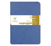 Clairefontaine 733174C Collection Nomaddict (ex Age Bag) Lot de 2 Carnets Agrafés Duo Bleu - A5 15,8x21 cm - 96 Pages Lignées - Papier Blanc 90 g - Couverture Carte Lustrée Grain Cuir