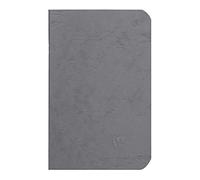 Clairefontaine 734105C Collection Age Bag Un Carnet Agrafé Gris - 9x14 cm - 96 Pages Unies Blanches - Papier 90 g - Couverture Carte Lustrée Grain Cuir