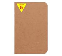 Clairefontaine 73416Cpack Collection Age Bag Un Lot de 5 Cahiers Agrafés Tabacs - 9x14 cm - 96 Pages Lignées - Papier Blanc 90 g - Couvertures Carte Lustrée Grain Cuir