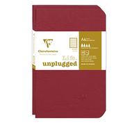 Clairefontaine 734172C Collection Nomaddict (ex Age Bag) Lot de 2 Carnets Agrafés Duo Rouge - 9x14 cm - 96 Pages Lignées - Papier Blanc 90 g - Couverture Carte Lustrée Grain Cuir