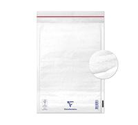 Clairefontaine 7346C - Paquet de 10 Pochettes Blanches Matelassées de Film à Bulles 220x330 mm - 90g/m²