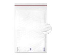 Clairefontaine 7356C - Paquet de 10 Pochettes Blanches Matelassées de Film à Bulles 300x440 mm - 90g/m²