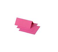 Clairefontaine 75024C - Paquet de 25 Marque-Places - Format 8,5x8cm - 210g/m² - Coloris Rose Fuchsia - Invitation Evènements et Correspondance - Gamme Pollen - Papier Premium Lisse