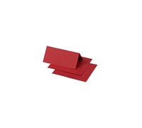 Clairefontaine 75025C - Paquet de 25 Marque-Places - Format 8,5x8cm - 210g/m² - Coloris Groseille - Invitation Evènements et Correspondance - Gamme Pollen - Papier Premium Lisse