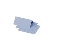 Clairefontaine 75039C - Paquet de 25 Marque-Places - Format 8,5x8cm - 210g/m² - Coloris Bleu Lavande - Invitation Evènements et Correspondance - Gamme Pollen - Papier Premium Lisse