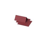 Clairefontaine 75080C - Paquet de 25 Marque-Places - Format 8,5x8cm - 210g/m² - Coloris Bordeaux - Invitation Evènements et Correspondance - Gamme Pollen - Papier Premium Lisse