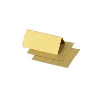 Clairefontaine 75095C - Paquet de 25 Marque-Places - Format 8,5x8cm - 210g/m² - Coloris Or - Invitation Evènements et Correspondance - Gamme Pollen - Papier Premium Lisse