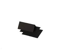 Clairefontaine 75098C - Paquet de 25 Marque-Places - Format 8,5x8cm - 210g/m² - Coloris Noir - Invitation Evènements et Correspondance - Gamme Pollen - Papier Premium Lisse