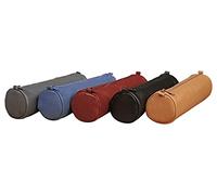 Clairefontaine 77015C - Nomaddict Trousse Ronde Cuir Agneau 21cm x 6cm Ø