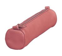 Clairefontaine 77020C Petite trousse ronde cuir Rose Antique 18,5x4cm