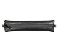 Clairefontaine 77037C Collection Nomaddict (ex Age Bag) Une Trousse Plate avec Élastique en Véritable Cuir d'Agneau Noire - 20 cm x 4,5 cm