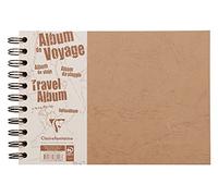 Album de voyage Age Bag reliure intégrale A5 paysage 80 pages ligné 120g + uni à grain 160g - Tabac
