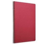 Clairefontaine 781420C Collection Age Bag Un Cahier à Spirale Rouge - A4 21x29,7 cm - 100 Pages Petits Carreaux - Papier Blanc 90 g - Couverture Carte Lustrée Grain Cuir