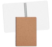 Clairefontaine 781422C Collection Age Bag Un Cahier à Spirale Tabac - A4 21x29,7 cm - 100 Pages Petits Carreaux - Papier Blanc 90 g - Couverture Carte Lustrée Grain Cuir