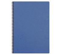 Clairefontaine 781454C Collection Age Bag Un Cahier à Spirale Bleu - A4 21x29,7 cm - 100 Pages Lignées avec Marge - Papier Blanc 90 g - Couverture Carte Lustrée Grain Cuir