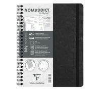 Clairefontaine 782331C Carnet spirale My.Notes A5+ 120p DOT 90g Noir