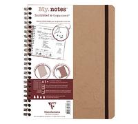 Clairefontaine 78236C Collection Age Bag Un Carnet à Spirale à Marges Détachables MyNotes Tabac - A5+ 16x21cm - 120 Pages Détachables Lignées - Papier Blanc 90 g - Couverture Carte Lustrée Grain Cuir