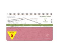 Clairefontaine 783496Cpack - Nomaddict Lot 5 My.weekly.planner Rose Antique