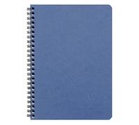 Clairefontaine 785324C Collection Age Bag Un Cahier à Spirale Bleu - A5 14,8x21 cm - 100 Pages Petits Carreaux - Papier Blanc 90 g - Couverture Carte Lustrée Grain Cuir