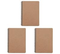 Clairefontaine 78536C Collection Age Bag Un Cahier à Spirale Tabac - A5 14,8x21 cm - 100 Pages Lignées - Papier Blanc 90 g - Couverture Carte Lustrée Grain Cuir (Lot de 3)