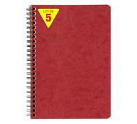 Clairefontaine 785662Cpack Un Lot de 5 Carnets à Pochettes Rouges Age Bag - A5 14,8x21 cm - 120 Pages Détachables Lignées + 3 Intercalaires avec Poches de Rangement - Couvertures Carte Grain Cuir