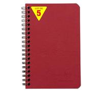 Clairefontaine 786162Cpack Un Lot de 5 Carnets à Pochettes Rouge Nomaddict (ex Age Bag) 11x17 - 120 Pages Détachables Lignées + 3 Intercalaires avec Poches de Rangement - Couvertures Carte Grain Cuir