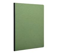 Clairefontaine 791403C Collection Age Bag Un Carnet Cousu Dos Toilé Vert - A4 21x29,7 cm - 192 Pages Unies Blanches - Papier 90 g - Couverture Carte Lustrée Grain Cuir