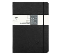 Clairefontaine 793431C Collection Age Bag Un Carnet Élastiqué Cousu MyEssential Noir - A5 14,8x21 cm - 192 Pages Numérotées DOT - Papier Ivoire 90 g - Couverture Carte Lustrée Grain Cuir