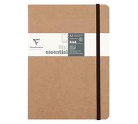 Clairefontaine 79343C Collection Age Bag Un Carnet Élastiqué Cousu MyEssential Tabac - A5 14,8x21 cm - 192 Pages Numérotées DOT - Papier Ivoire 90 g - Couverture Carte Lustrée Grain Cuir