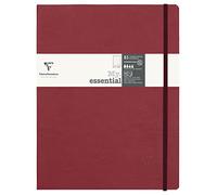 Clairefontaine 794432C Collection Age Bag Un Carnet Élastiqué Cousu MyEssential Rouge - B5 19x25 cm - 192 Pages Numérotées DOT - Papier Ivoire 90 g - Couverture Carte Lustrée Grain Cuir