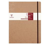 Clairefontaine 79446C Collection Age Bag Un Carnet Élastiqué Cousu MyEssential Tabac - B5 19x25 cm - 192 Pages Numérotées Lignées - Papier Ivoire 90 g - Couverture Carte Lustrée Grain Cuir
