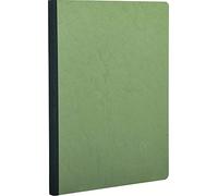 Clairefontaine 795403C Collection Age Bag Un Carnet Cousu Dos Toilé Vert - A5 14,8x21 cm - 192 Pages Unies Blanches - Papier 90 g - Couverture Carte Lustrée Grain Cuir