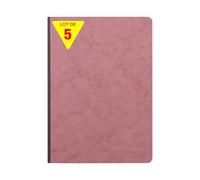 Clairefontaine 795406Cpack Nomaddict Lot 5 Carnets Cousus dos toilé Rose