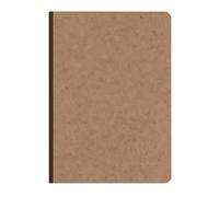 Clairefontaine 79546C Collection Age Bag Un Carnet Cousu Dos Toilé Tabac - A5 14,8x21 cm - 192 Pages Lignées - Papier Blanc 90 g - Couverture Carte Lustrée Grain Cuir