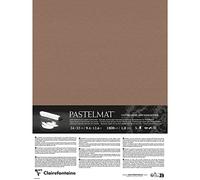 Clairefontaine 796011C - Contrecollé Papier Pastelmat - 5 Feuilles Contrecollées Carte Spéciale pour Pastels Secs - 24x32 cm 360g 1,8 mm - Brun